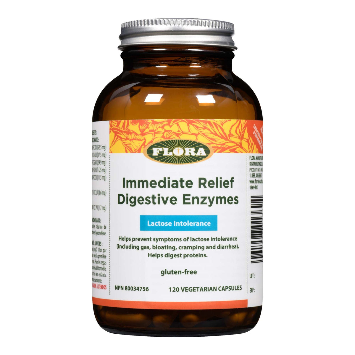 Immediate Relief Digestive Enzymes | Enzymes digestives soulagement immédiat – 120 capsules