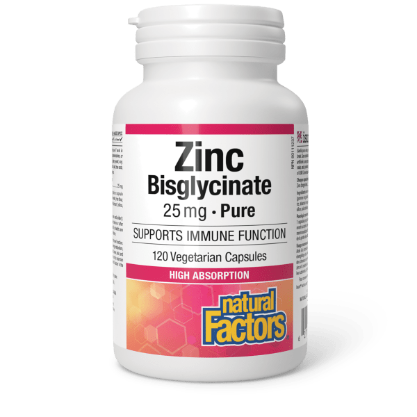 Zinc Bisglycinate 25 mg – 120 Vegetarian Capsules
