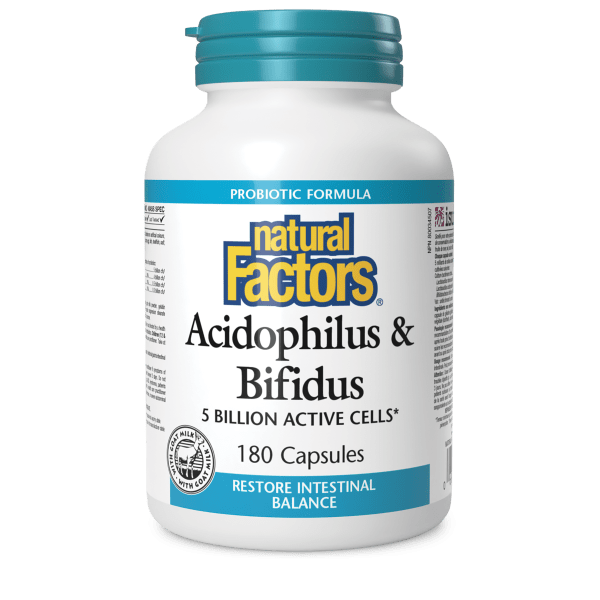 Acidophilus & Bifidus 5 Billion Active Cells – 180 Capsules