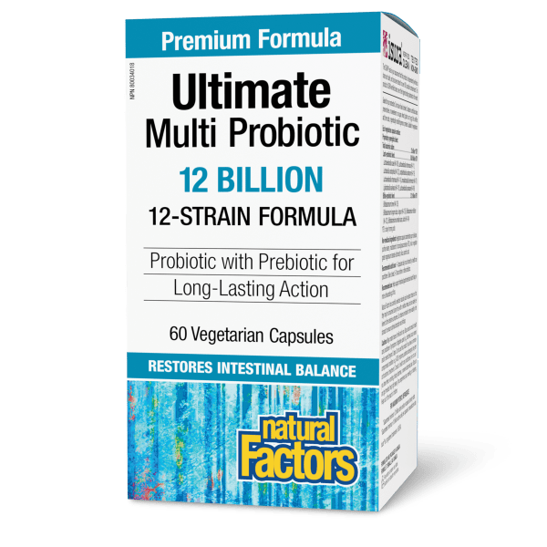 Ultimate Multi Probiotic 12 Billion Live Probiotic Cultures – 60 Vegetarian Capsules