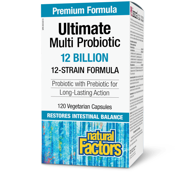 Ultimate Multi Probiotic 12 Billion Live Probiotic Cultures – 120 Vegetarian Capsules