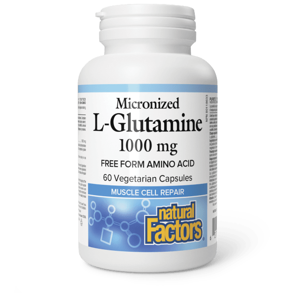 Micronized L-Glutamine Amino Acid 1000 mg – 60 Vegetarian Capsules