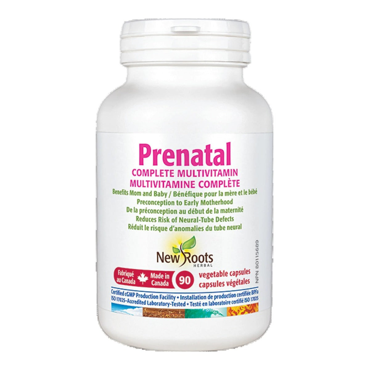 New Roots Prenatal 90 Vegetable Capsules