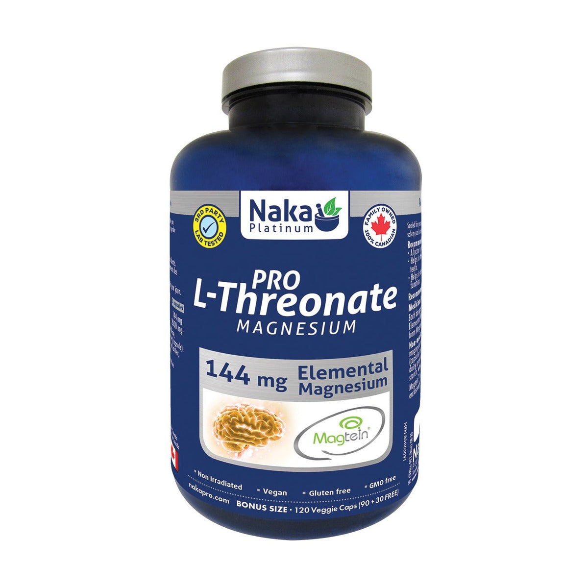 Naka Pro Magnesium L-Threonate 120 Capsules