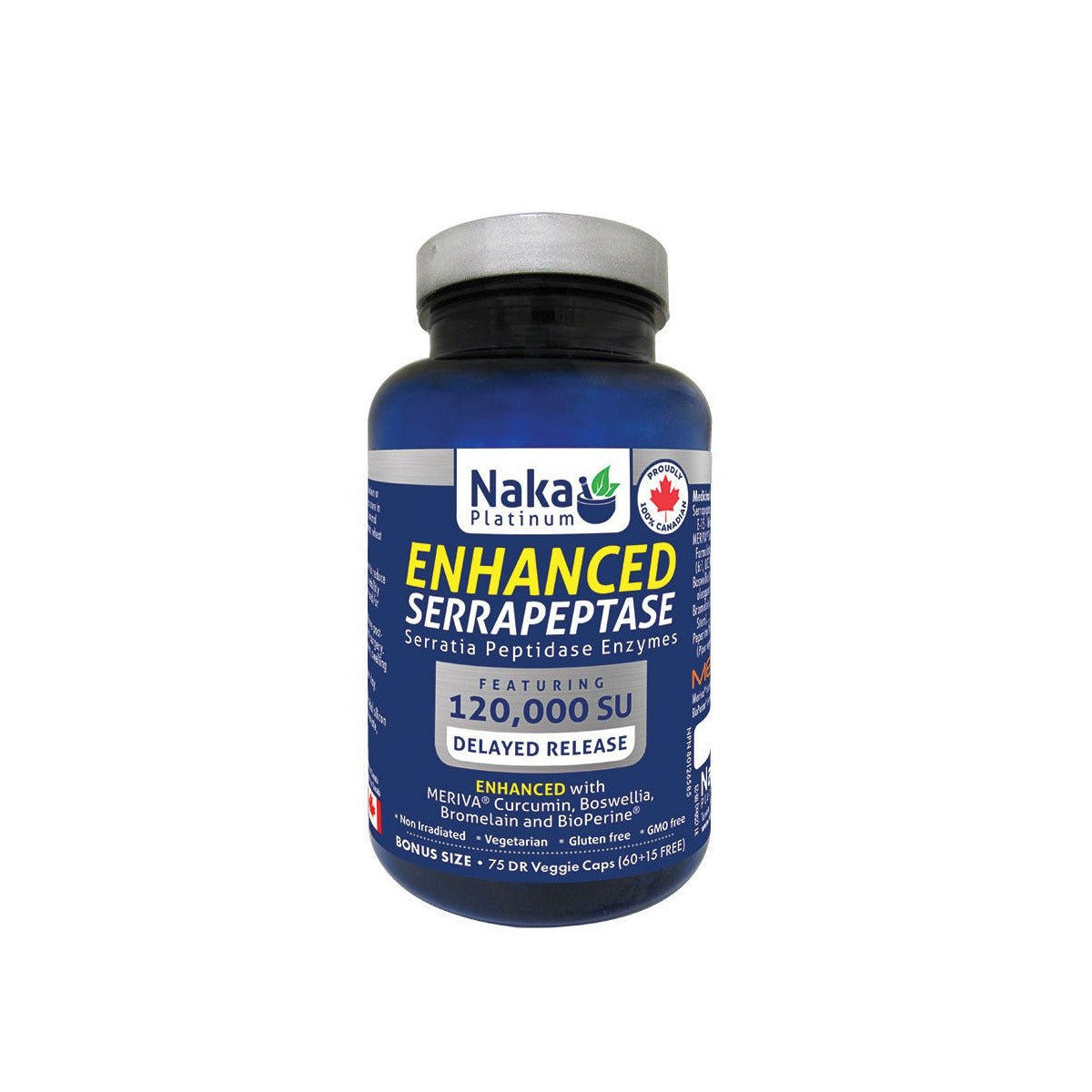 Naka Enhanced serrapeptase 75v