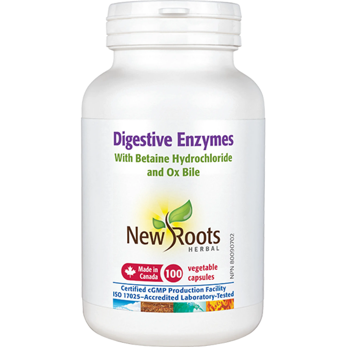 New Roots Herbal Digestive Enzymes 100 Vegetable Capsules