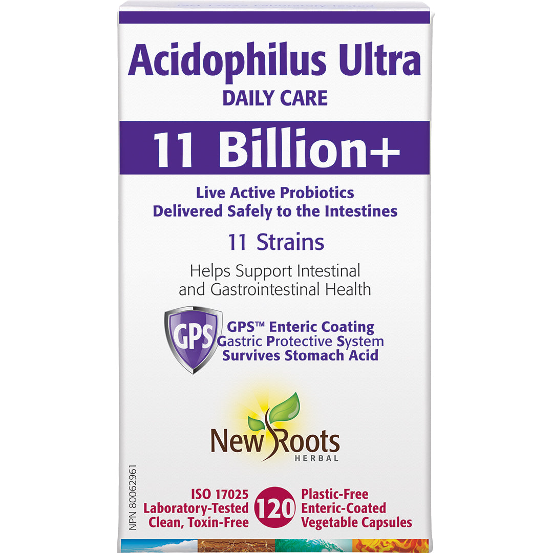 New Roots Herbal Acidophilus Ultra 11 Billion+ 120 Vegetable Capsules product package