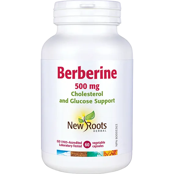 New Roots Herbal Berberine 500 mg 60 Vegetable Capsules product package