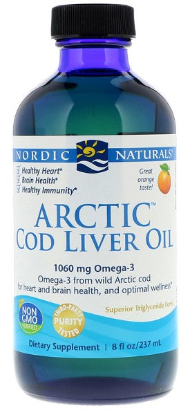 Nordic Naturals Arctic Cod Liver Oil Orange 237 mL Canadian package