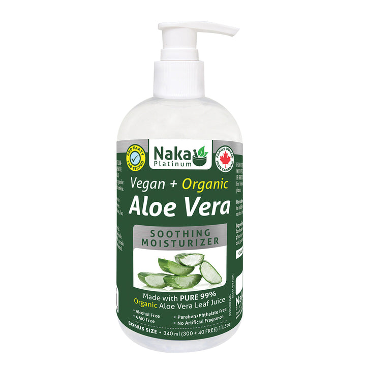 (Bonus Size) Platinum Moisturizer Vegan + Organic Aloe Gel - 120ml or 340ml or 475ml – 340ml