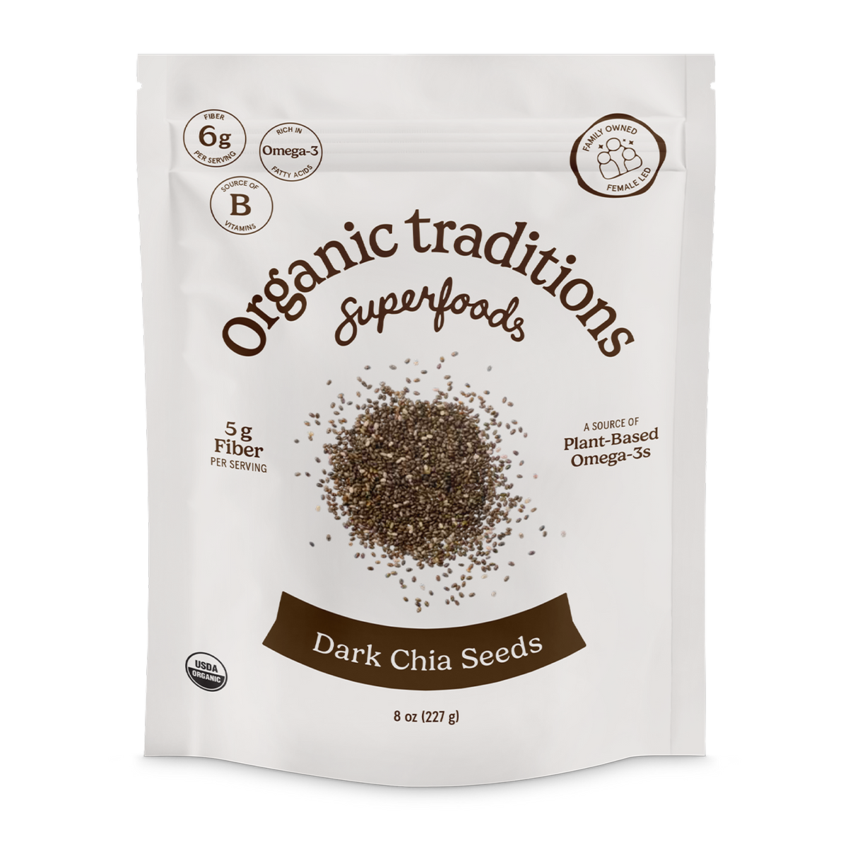 Dark Chia Seeds – 227g (15 servings per bag) / CA