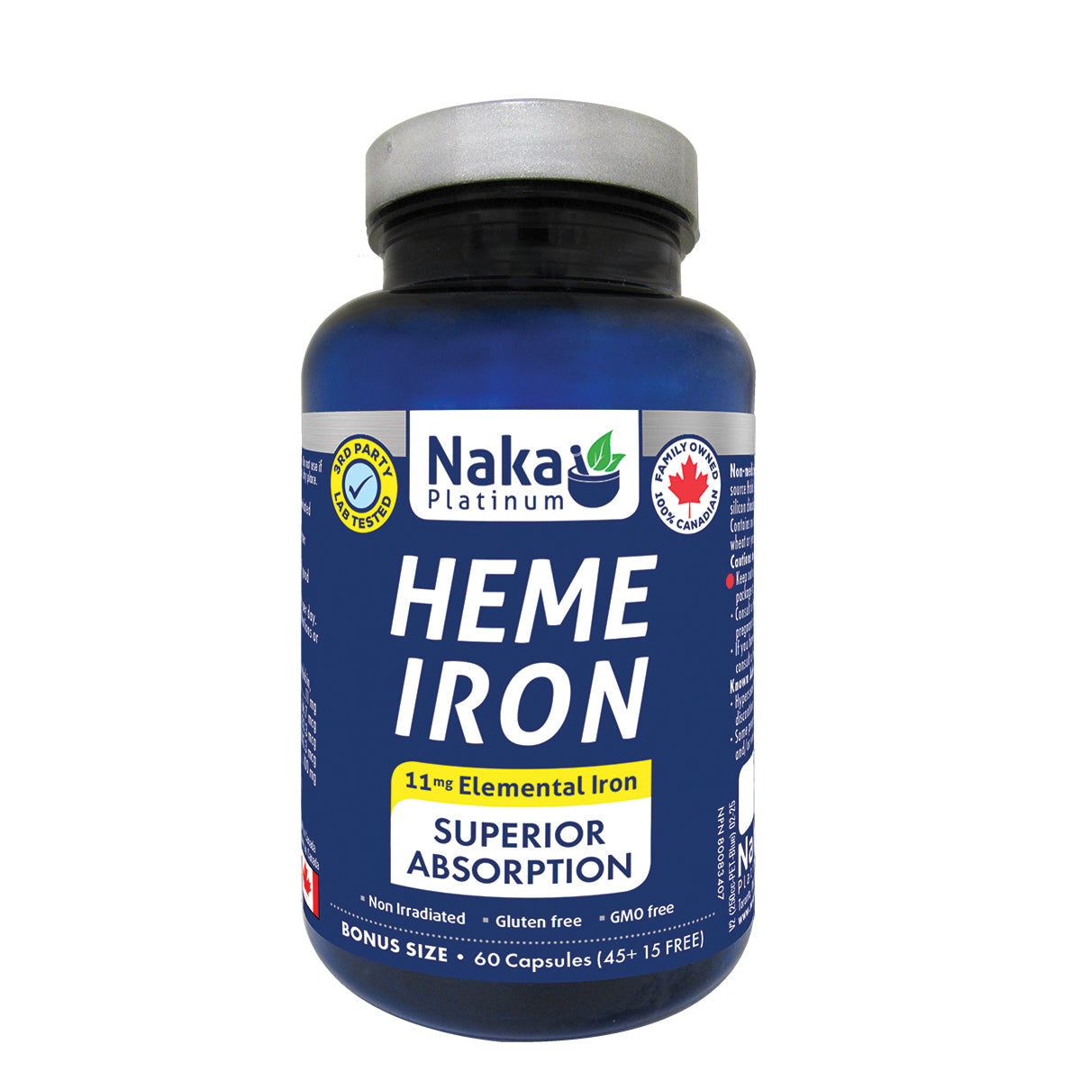 (Bonus Size) Platinum Heme Iron - 60 caps – 60 caps