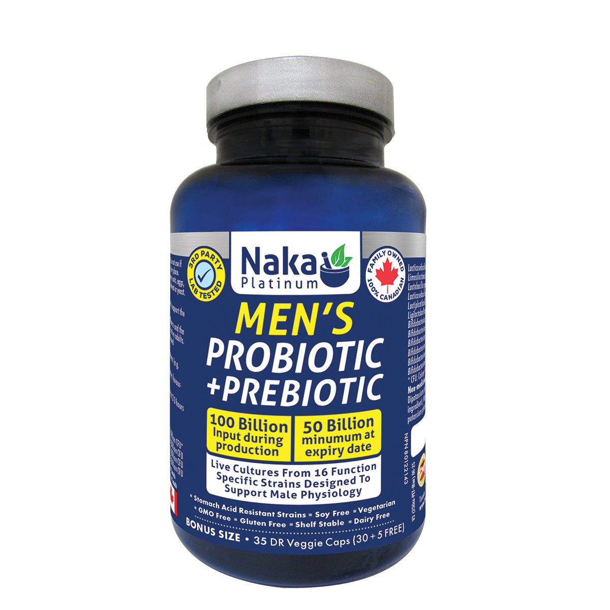(Bonus Size) Platinum Men's Probiotic + Prebiotic - 35 DR caps