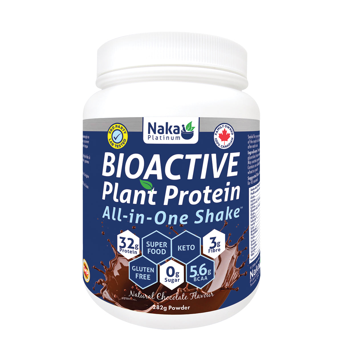 (Bonus Size) Platinum BioActive Plant Protein - 282g/611g/1kg Powder - Chocolate/Vanilla Flavour – 282g / Chocolate