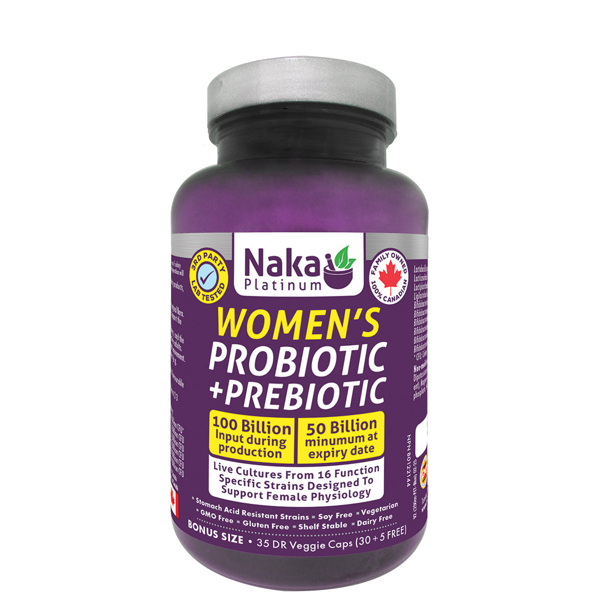 (Bonus Size) Platinum Women's Probiotic + Prebiotic - 35 DR caps
