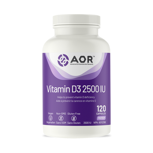 AOR Vitamin D3 2500 IU 120 Capsules