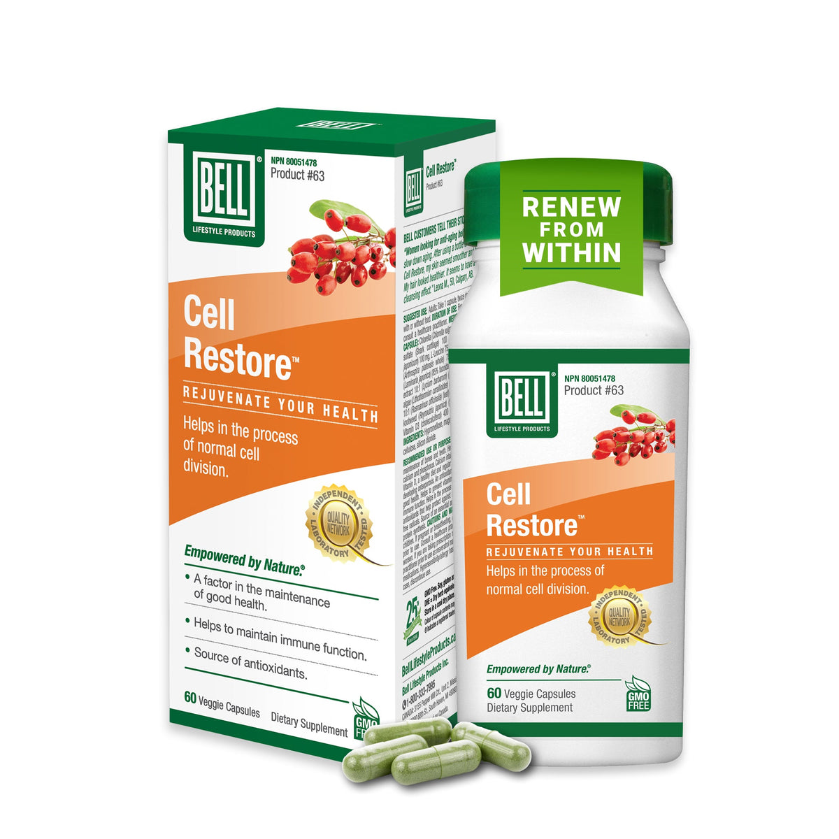 Bell Lifestyle #63 Cell Restore 60 capsules