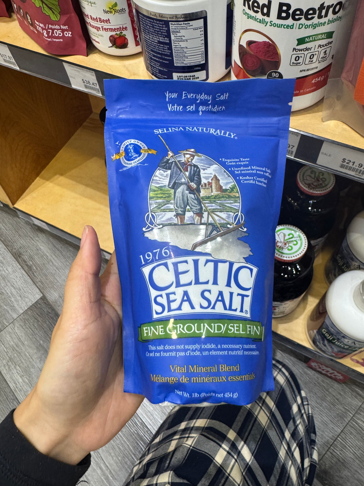Celtic Sea Salt Fine Ground 454 g front package