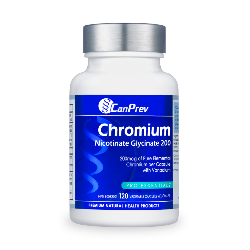 CanPrev Chromium Nicotinate Glycinate 200 – 120 Vegetable Capsules