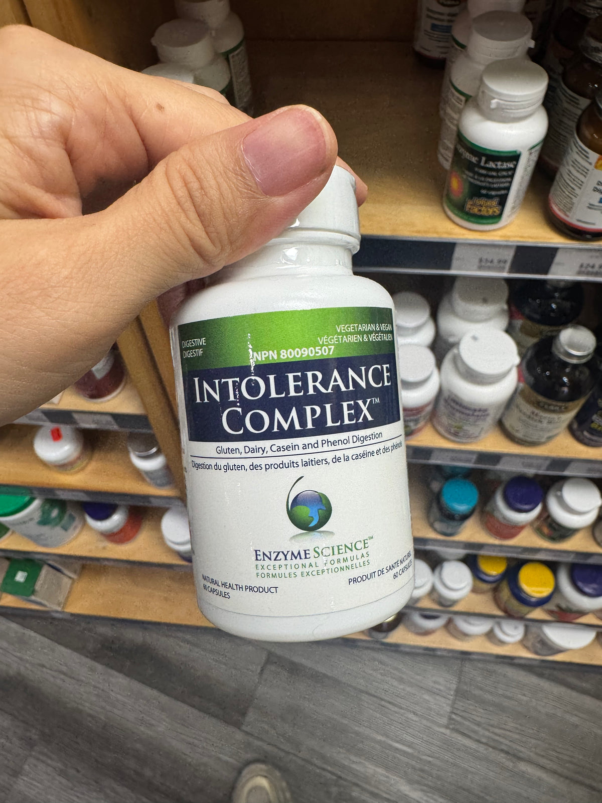 Enzyme Science Intolerance Complex 60 vegetarian capsules Canadian package