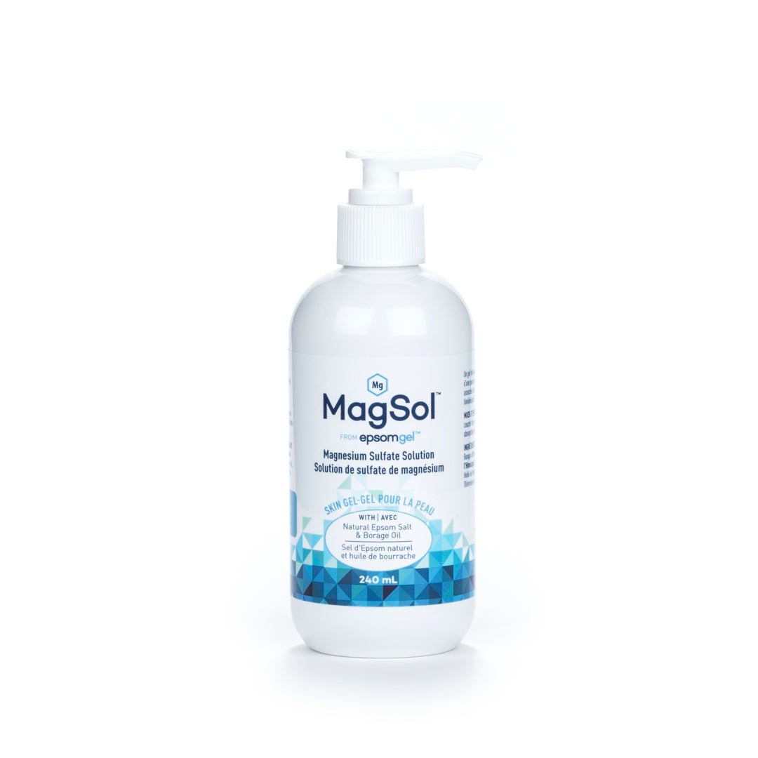 Epsomgel MagSol Magnesium Sulfate Skin Gel, 240 mL pump bottle