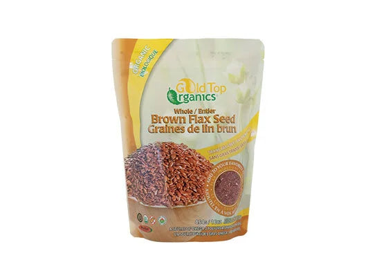 Gold Top Organics Whole Brown Flax Seeds 454 g package