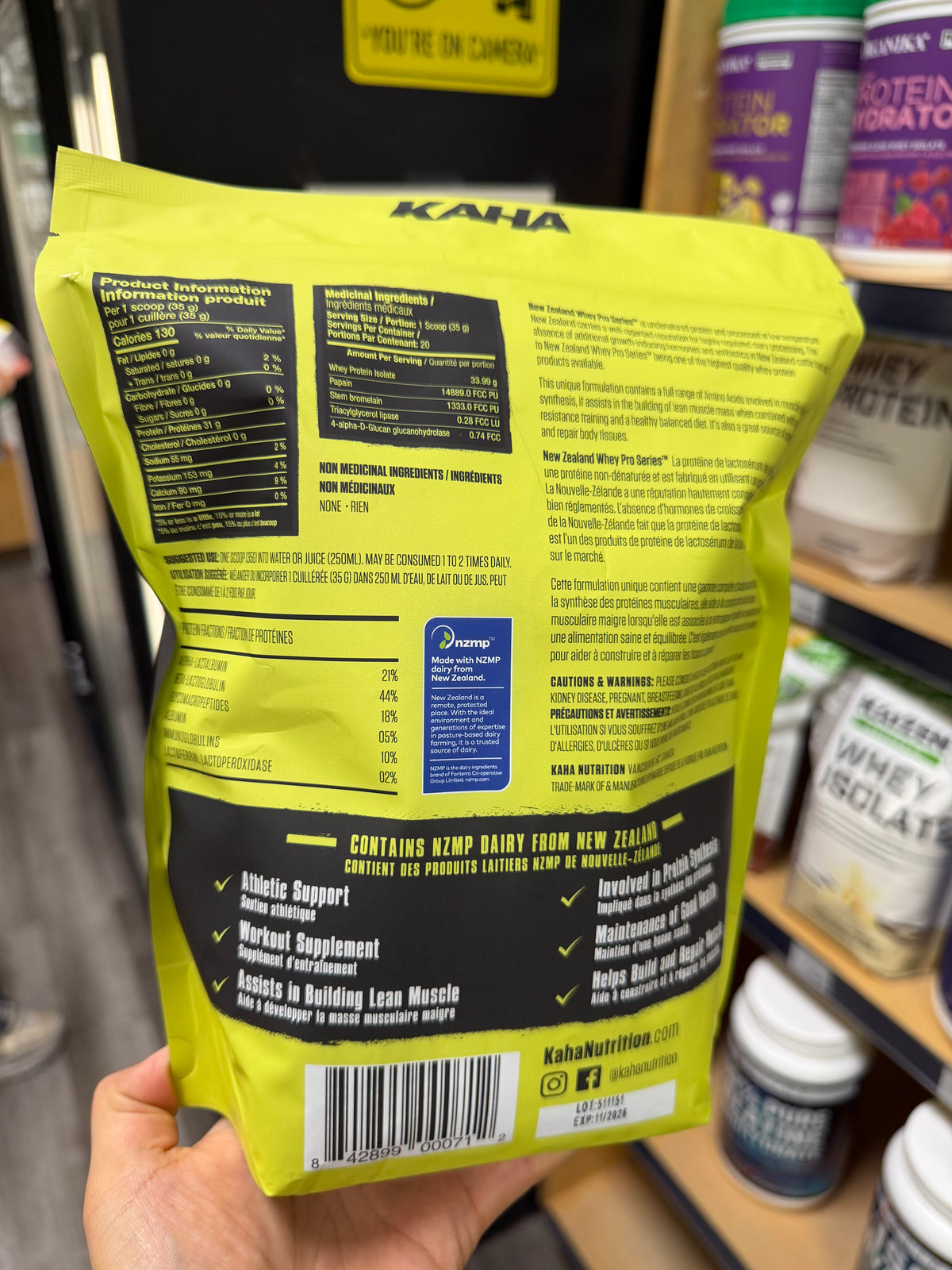 Kaha New Zealand Whey Isolate Natural 720 g