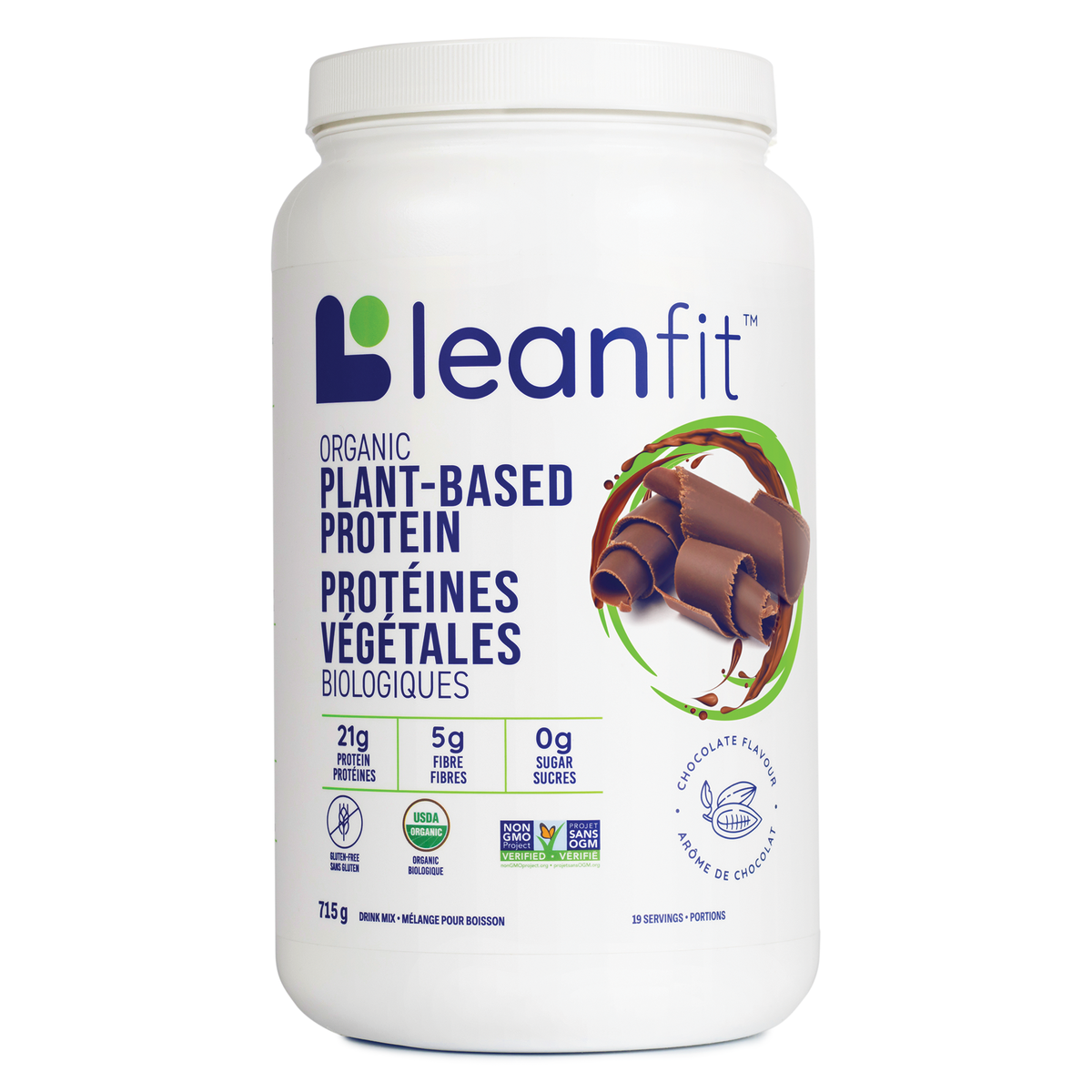 LeanFit Organic Plant-Based Protein Chocolate 715 g