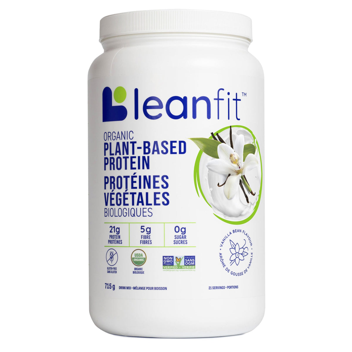 LeanFit Organic Plant-Based Protein Vanilla 715 g