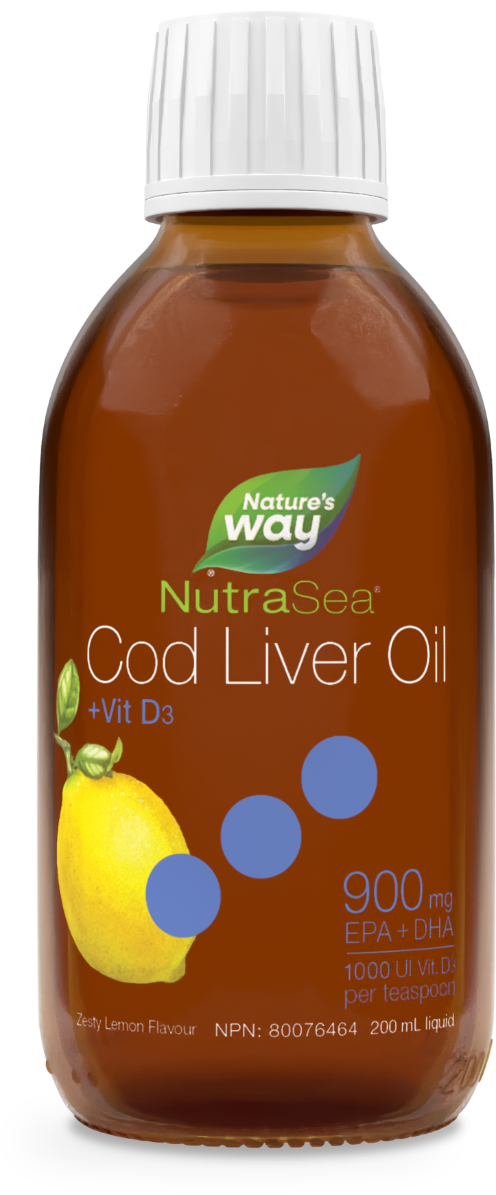 NutraSea® Cod Liver Oil, Lemon / 6.8 fl oz (200 ml)