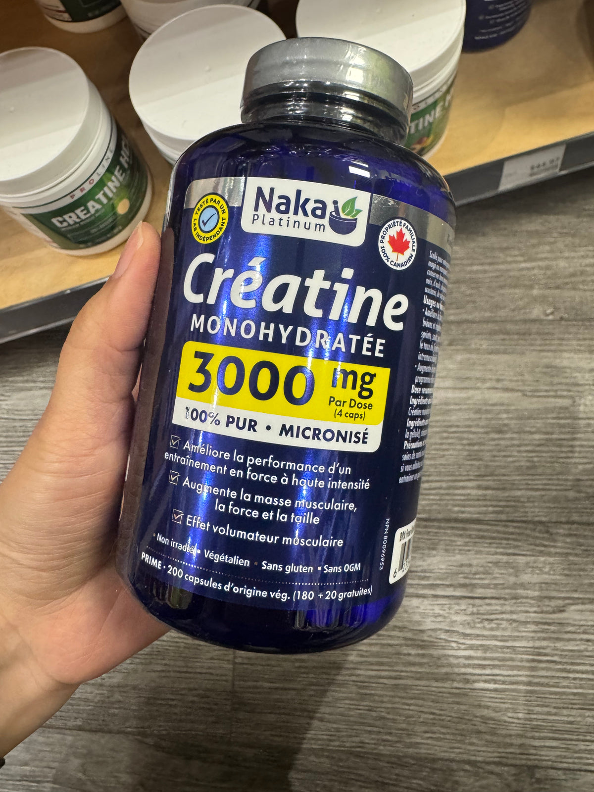 Naka Platinum Creatine Monohydrate 3000 mg 220 capsules
