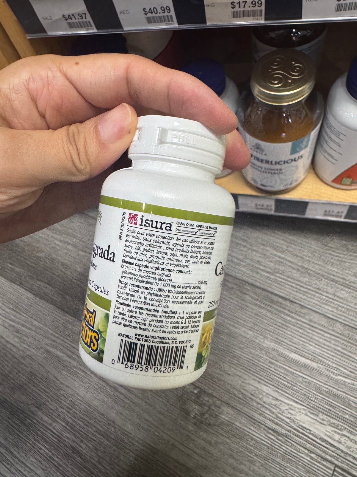 Natural Factors Cascara Sagrada 250 mg 90 Vegetarian Capsules