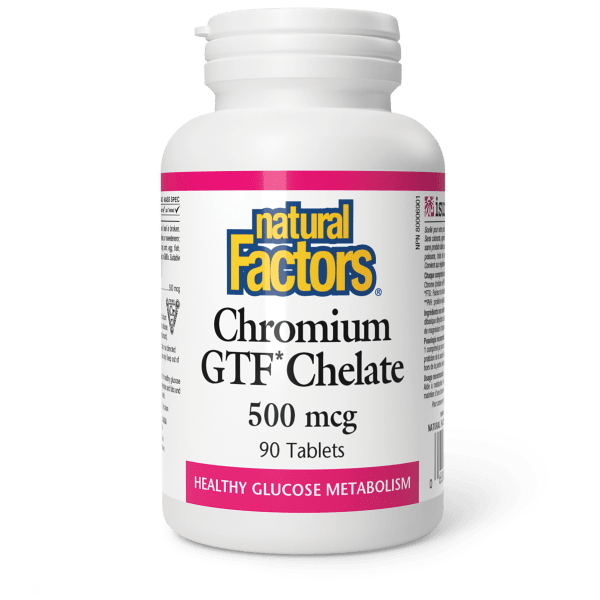 Natural Factors Chromium GTF Chelate 500 mcg 90 Tablets