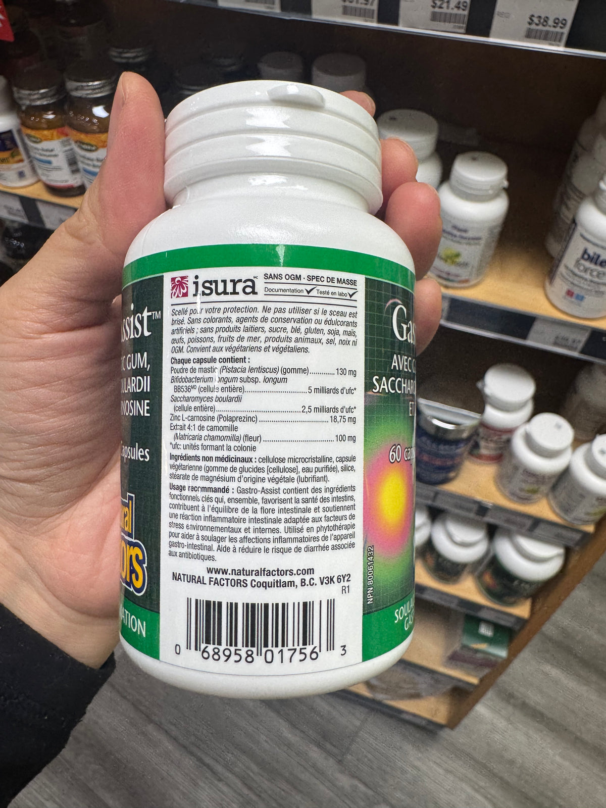 Natural Factors Gastro-Assist 60 Vegetarian Capsules