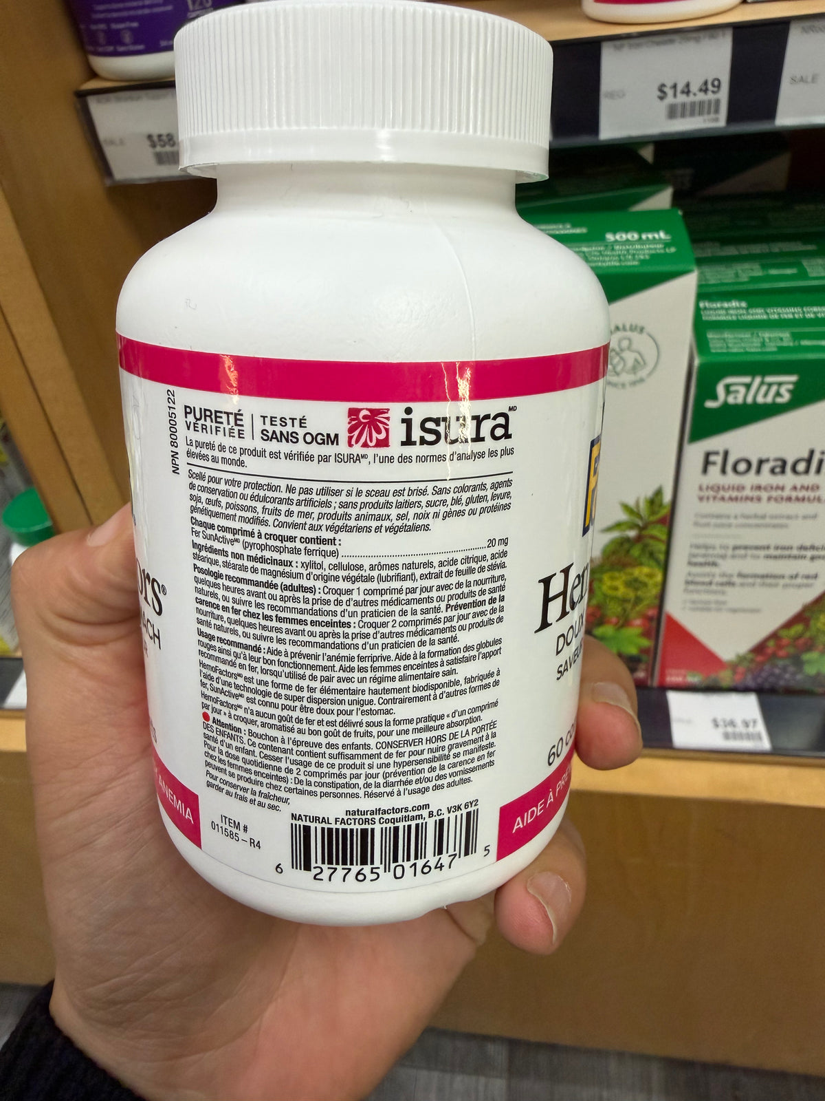 Natural Factors HemoFactors 20 mg 60 Chewable Tablets