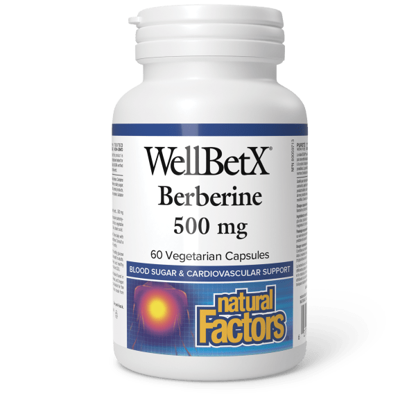 Natural Factors WellBetX Berberine 500 mg 60 vegetarian capsules
