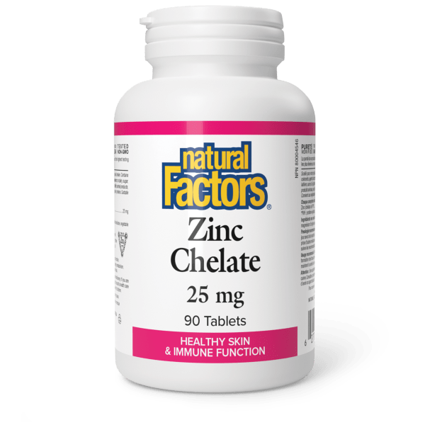 Natural Factors Zinc Chelate 25 mg 90 Tablets