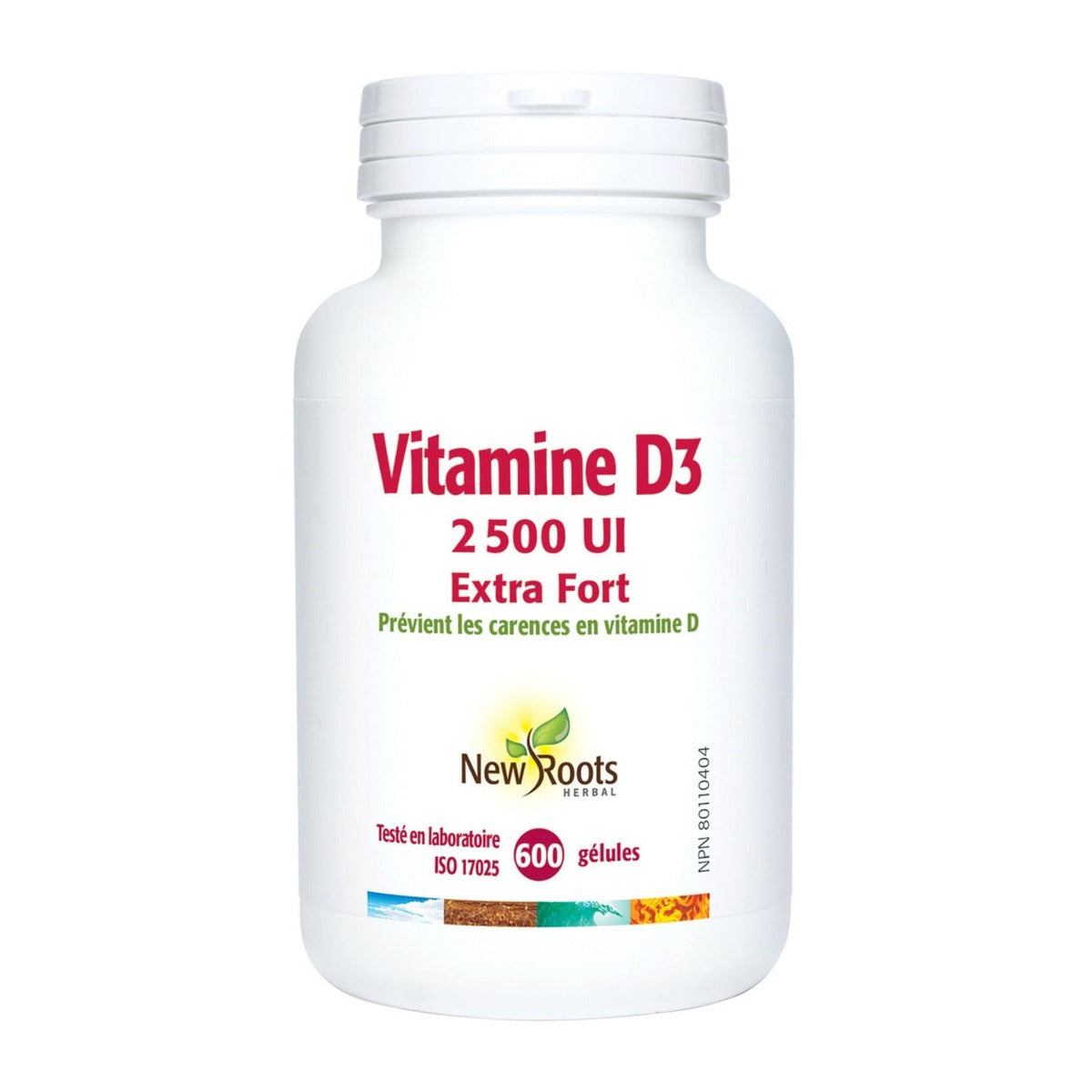 New Roots Vitamin D3 2500 IU 600 Softgels