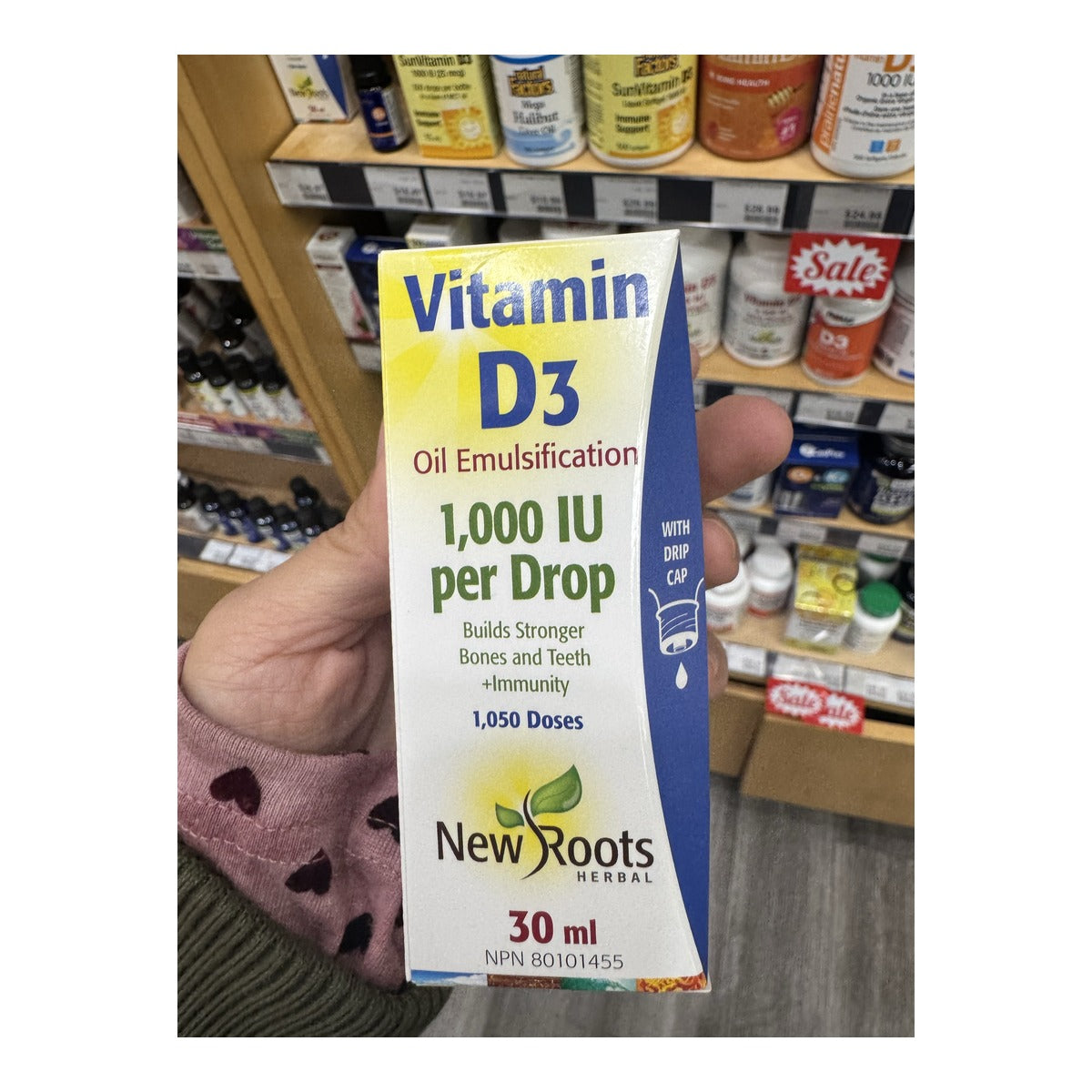 New Roots Vitamin D3 Oil Emulsification 1000 IU per Drop 30 mL