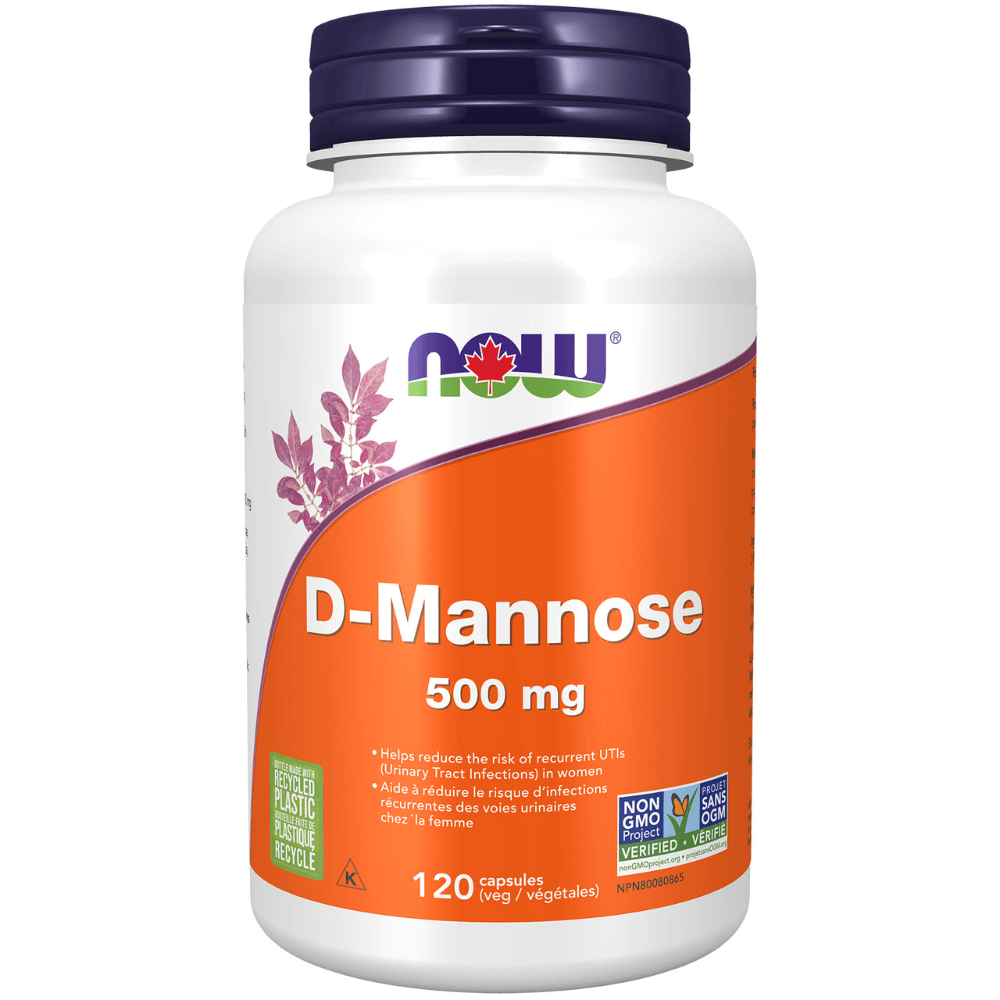 NOW D-Mannose 500 mg 120 Veg Capsules