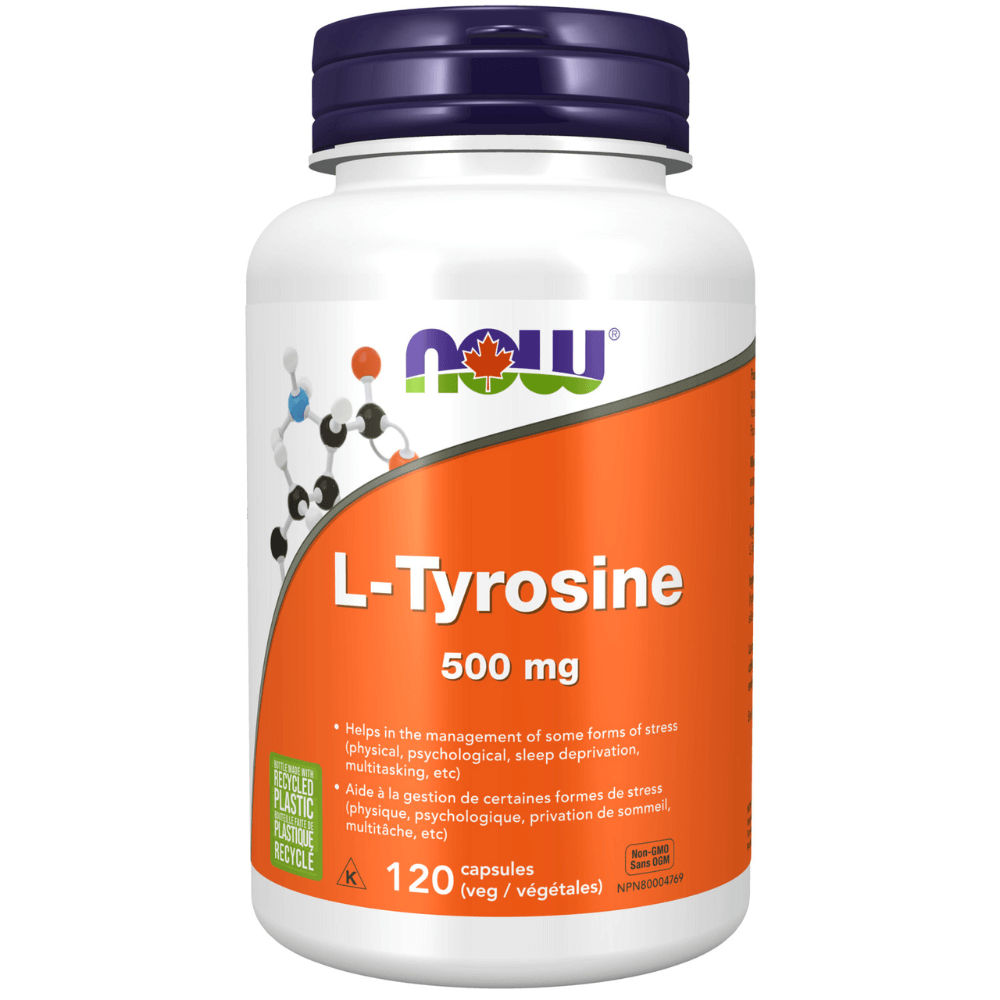 NOW L-Tyrosine 500 mg 60 Capsules