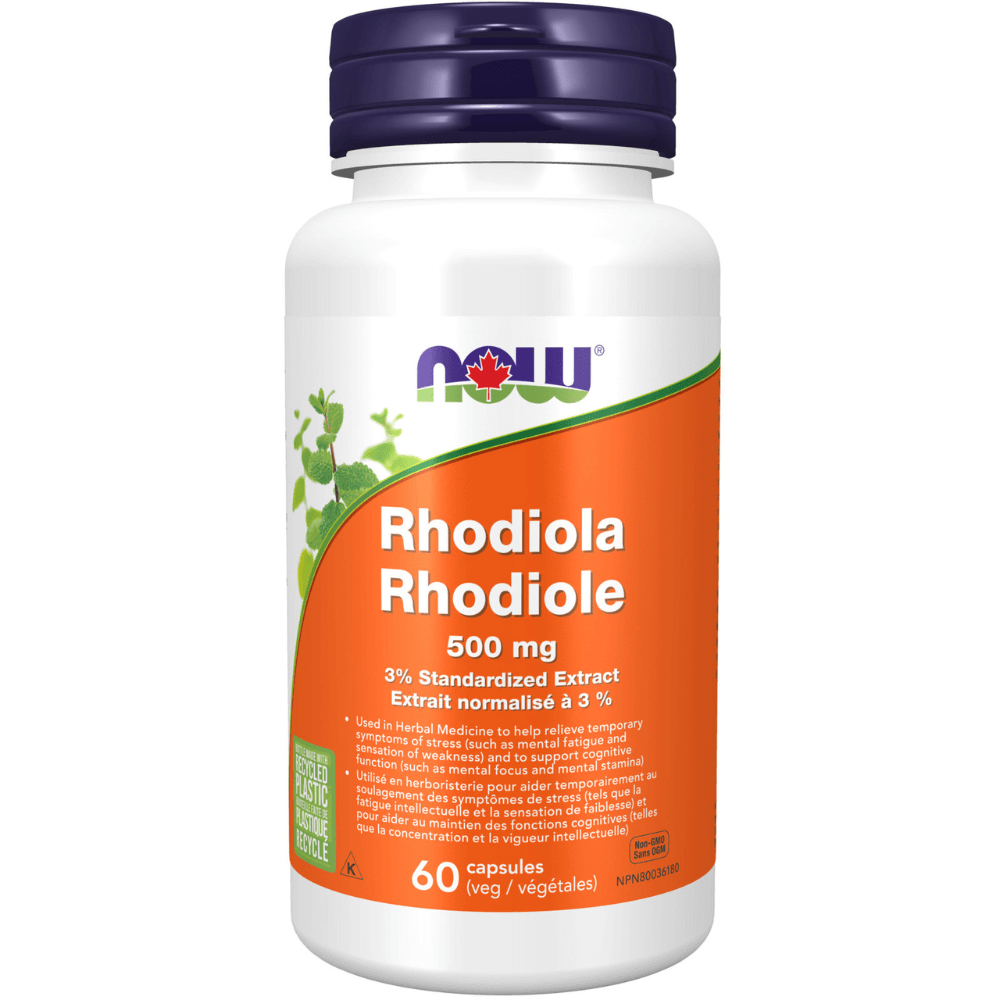 NOW Rhodiola 500 mg 60 Veg Capsules