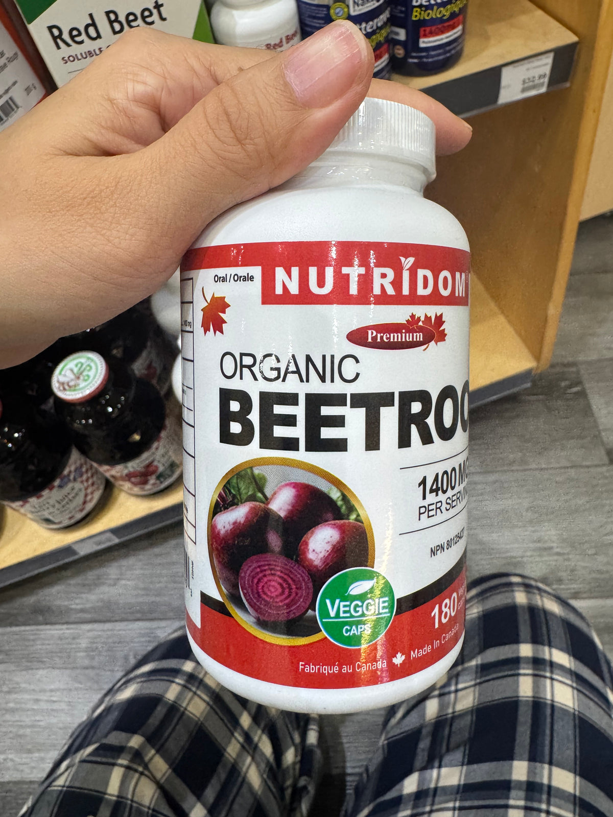 Nutridom Organic Beetroot 1400 mg 180 Vegetable Capsules