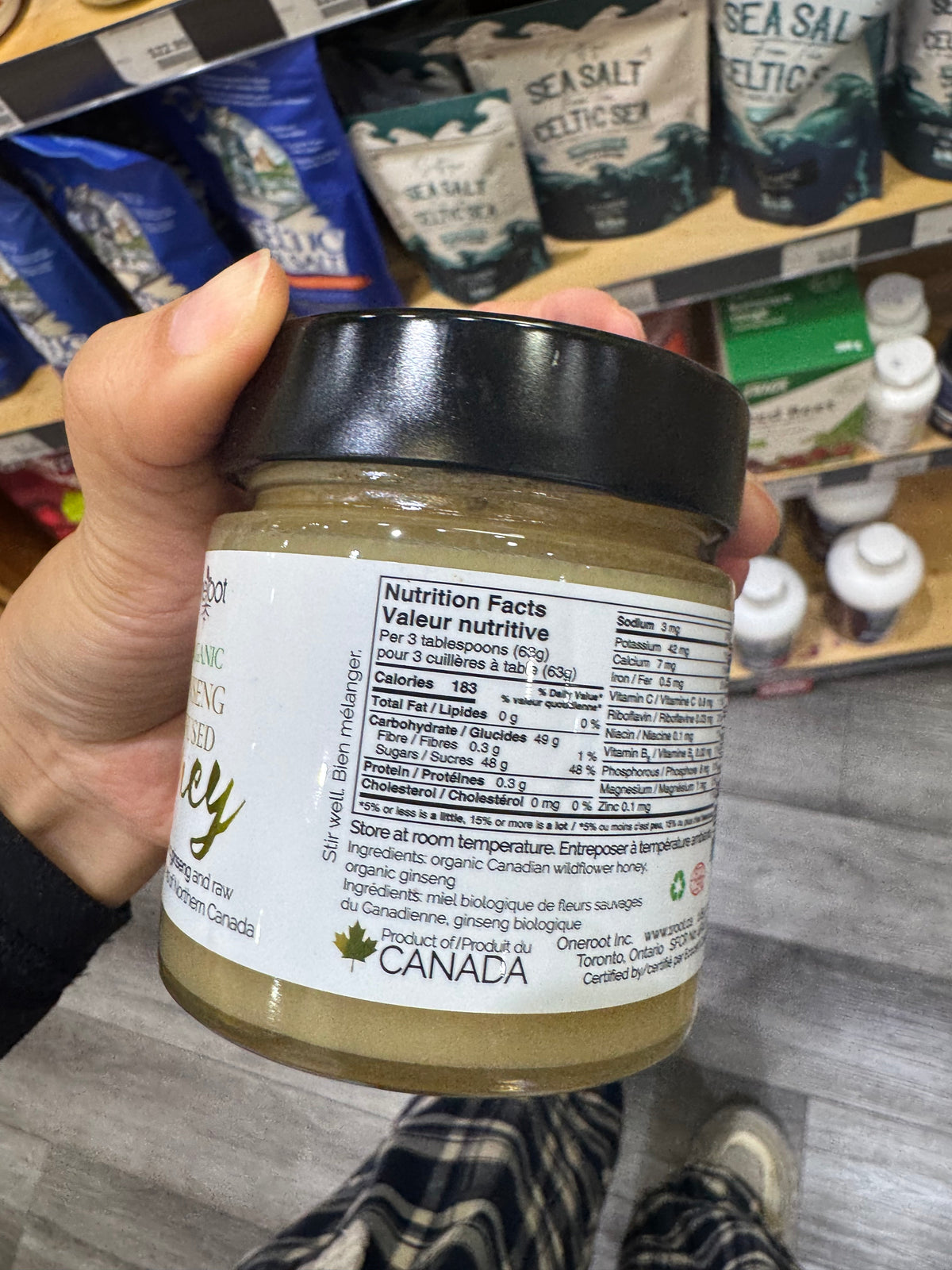 OneRoot Organic Ginseng Infused Honey 300 g