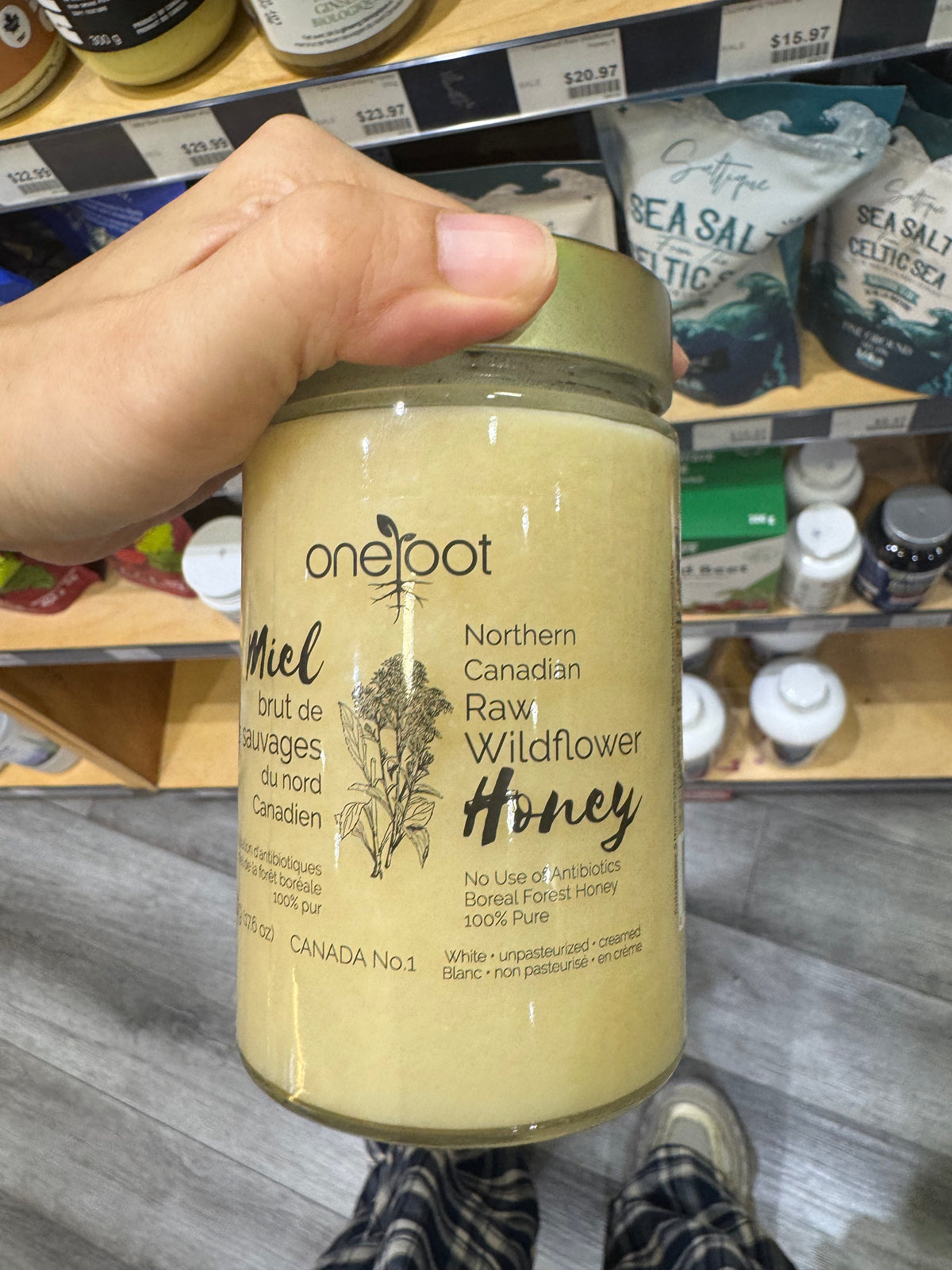 OneRoot Northern Canadian Raw Wildflower Honey 500 g