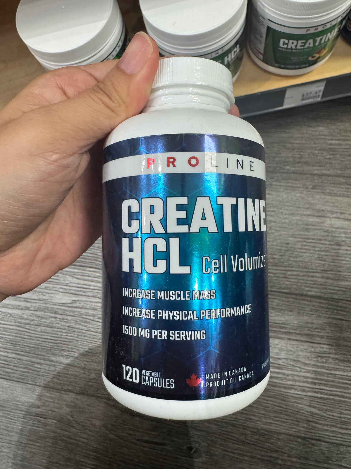 ProLine Creatine HCL Cell Volumizer 1500 mg 120 capsules