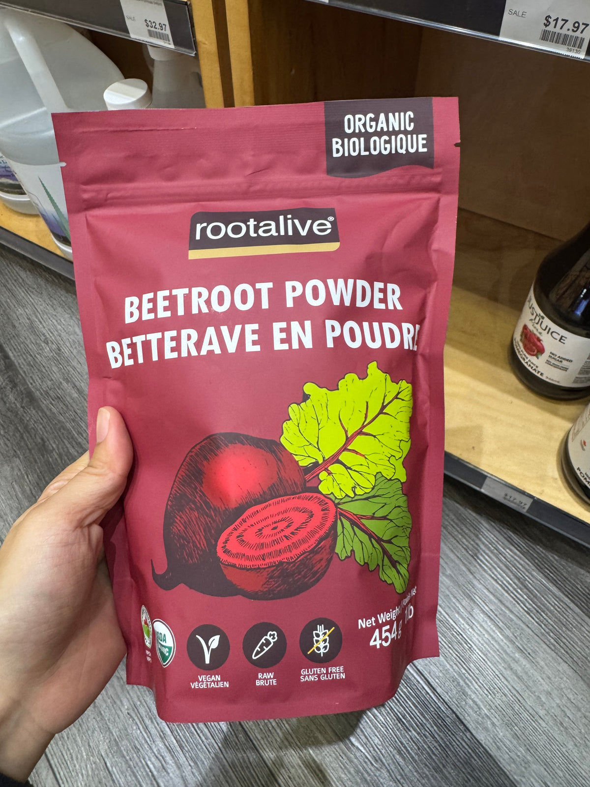 Rootalive Organic Beetroot Powder 454 g