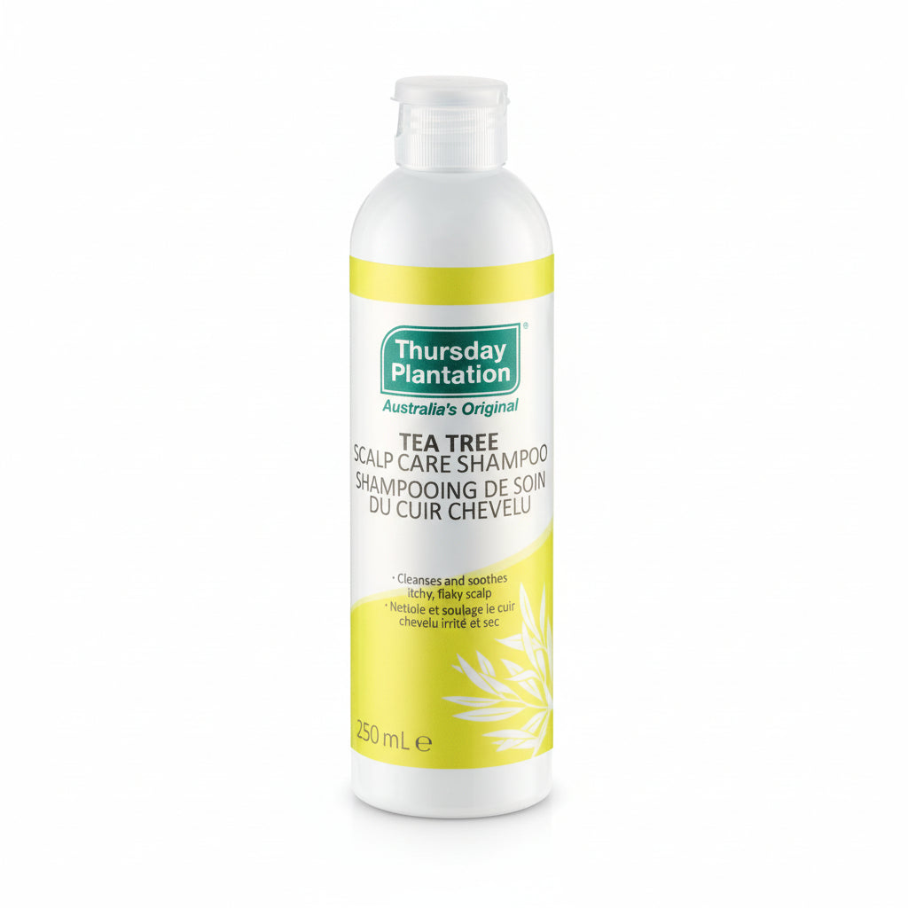 Thursday Plantation Tea Tree Scalp Care Shampoo 250 mL bottle on a white background