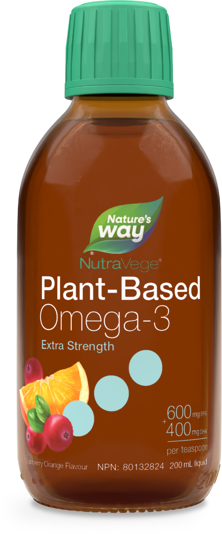 NutraVege™ Omega-3, Plant Based, Extra Strength, Cranberry Orange / 6.8 fl oz (200 ml)