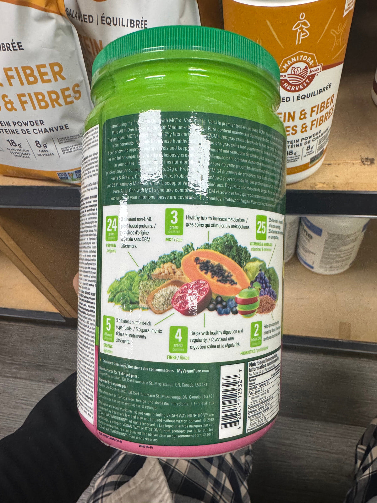Vegan Pure Plant-Based All in One Nutritional Shake Berries with MCTs 415 g container